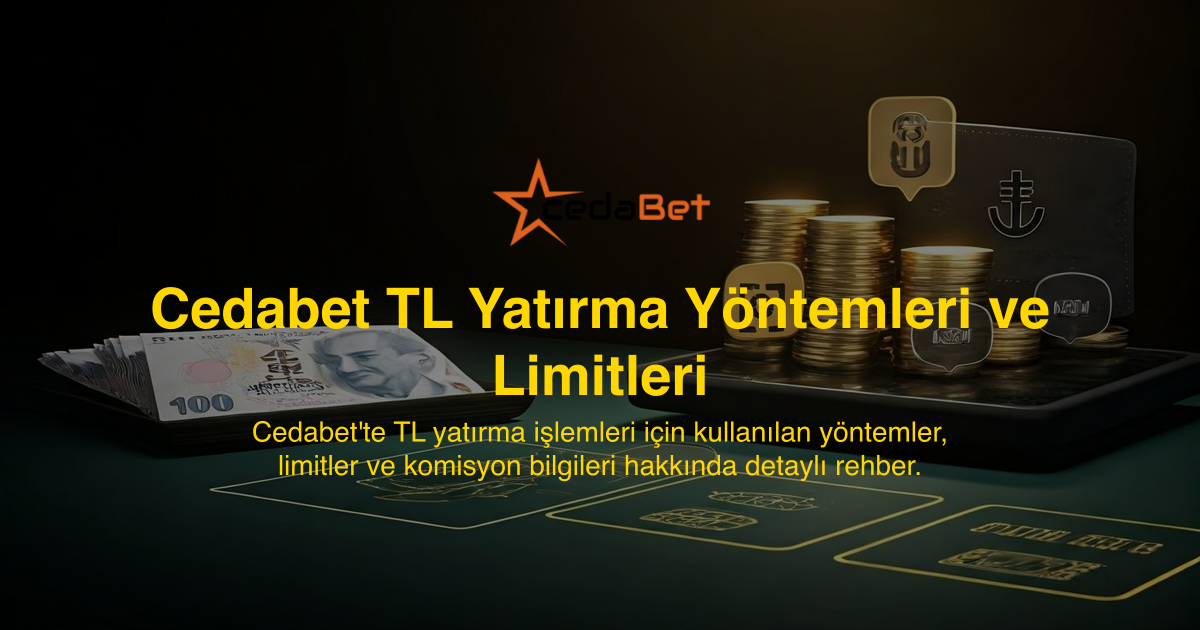 Cedabet TL Yatırma Yöntemleri ve Limitleri